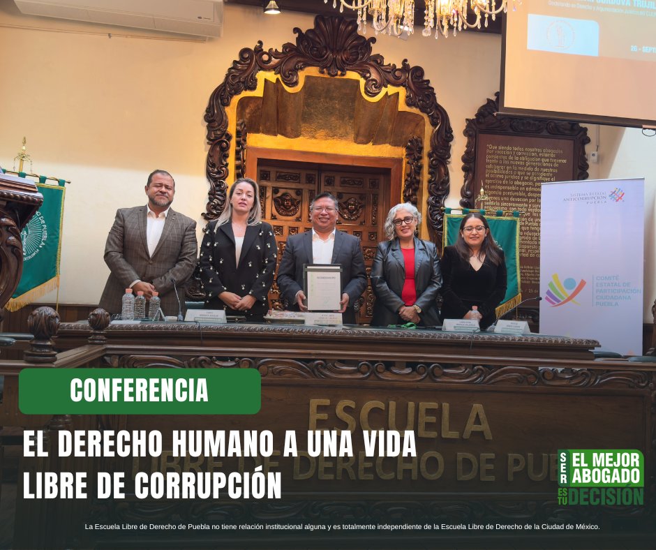 ELDPuebla's tweet image. 📚✨ Hoy en el Aula Magna de la ELDP se llevó a cabo la conferencia “El Derecho Humano a una Vida Libre de Corrupción”, impartida por el Mtro. Adán Córdova Trujillo.
Un espacio de reflexión y diálogo para fortalecer la formación de nuestra Comunidad Libre.

 #ELDP