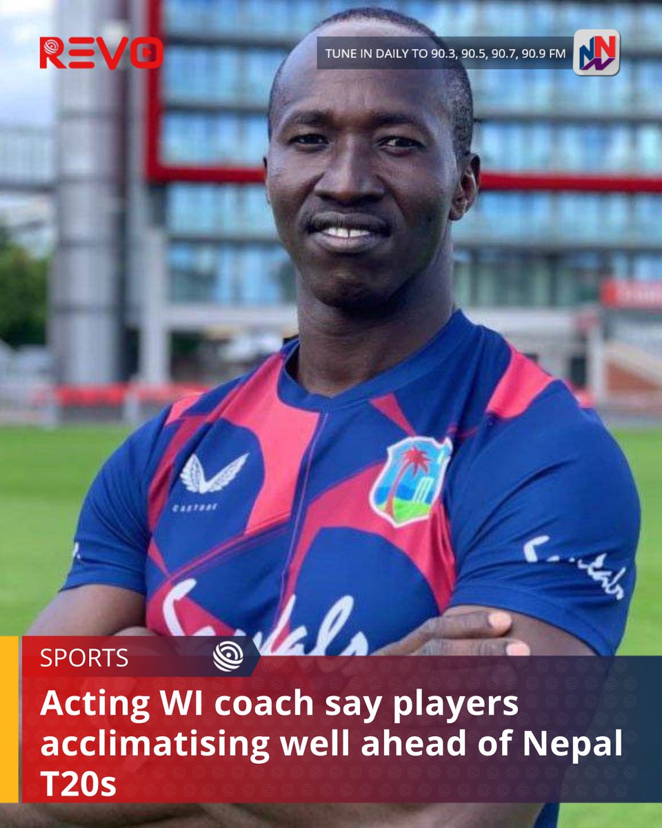 Acting head coach of the West Indies team for their upcoming T20 series against Nepal, Rayon Griffith, says the players are acclimatising to conditions in Dubai ahead of their three-match series, which bowls off Saturday morning, at 9:30.

READ MORE HERE: revonews.ai/news/68d72e7e3…