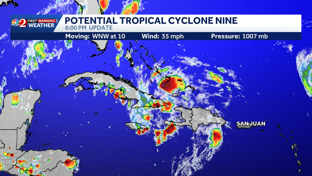 NHC has issued a special advisory for the system that will pass off our coastline early next week...

Here's the new data...