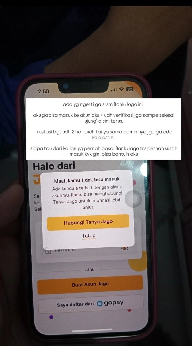 ZDivari's tweet photo. Guys ada yang pernah kendala gini ga untuk login ke @jadijago, mohon petunjuk juga dong untuk admin @jadijago gimana https://t.co/Jd6lmgrYw6