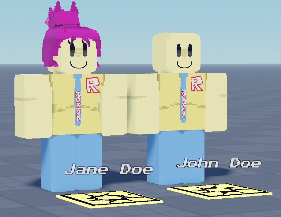 radicaldudee_'s tweet image. The Does!!

#JohnDoeRoblox #JaneDoeRoblox #robloxart