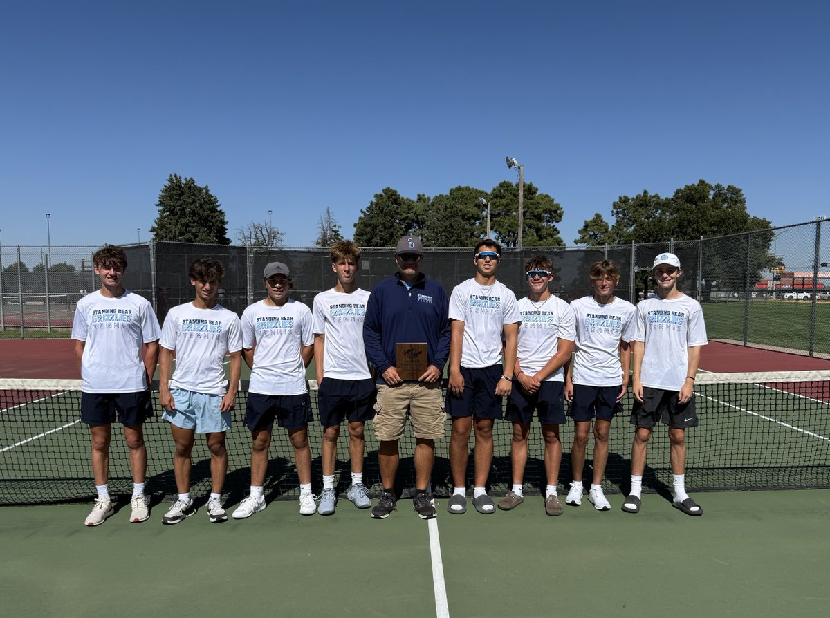 Grizz Tennis  team champions at the Hastings 🎾 invitational! Great Job!  #ClawsOut #GoGrizz