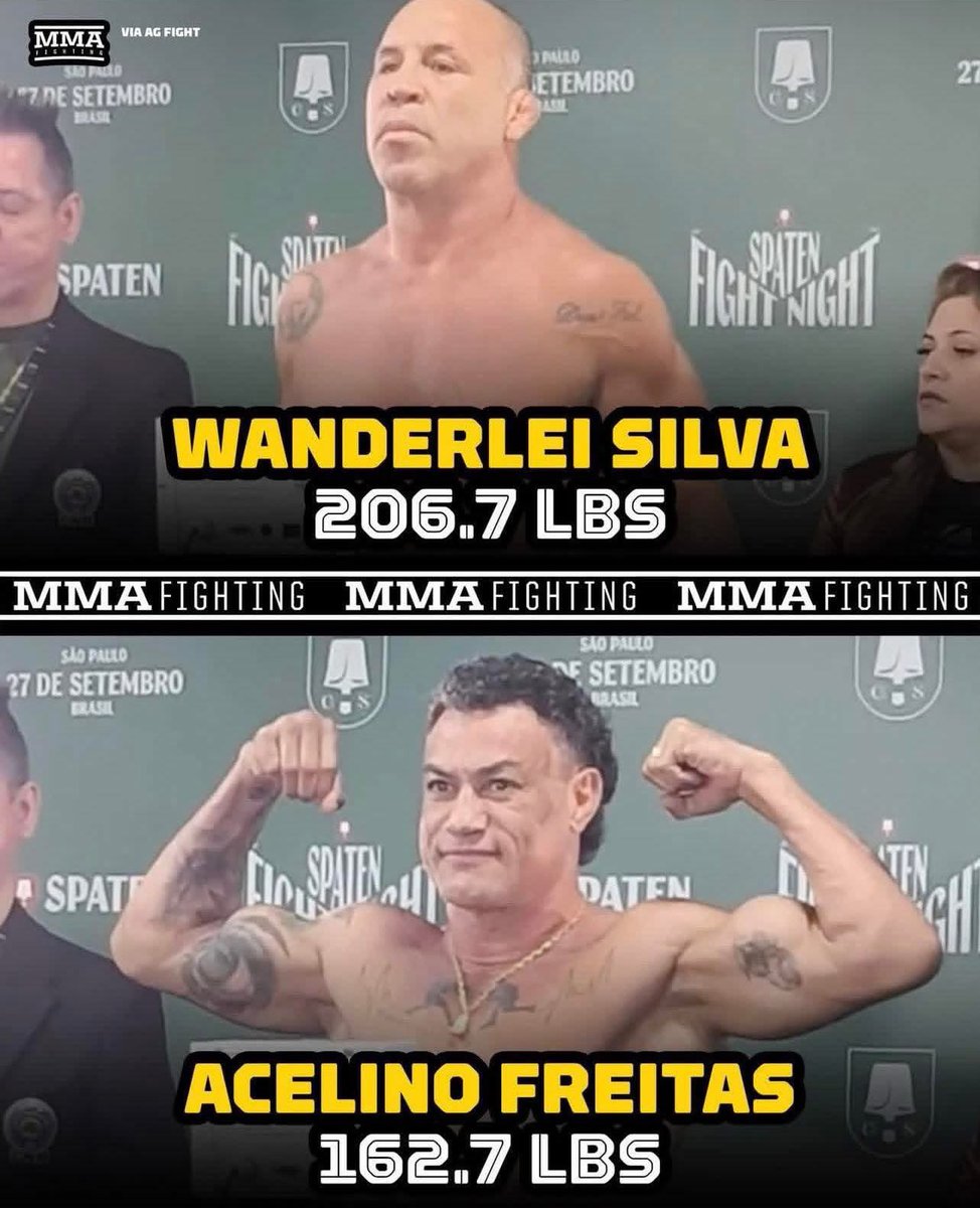 Wanderlei Silva misses weight by 44lbs 🤣