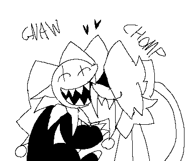 [ deltarune , rambvil , ramb , jevil ]

this clown is the happiest i think hes ever been rn