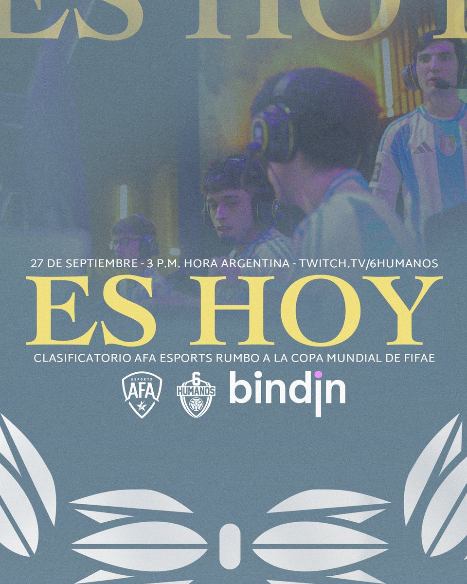 6HumanosRL's tweet photo. GAMEDAY 😎

Hoy se define el representante de ARGENTINA 🇦🇷 en @FIFAe World Cup 🏆

Los esperamos desde las 15hs. 🫡 https://t.co/pEM0pM8NKu