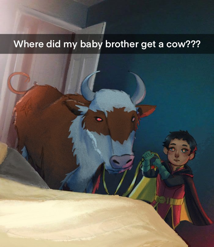 Aquadoodless's tweet photo. Batcow :D
#dccomics #DamianWayne #batcow #memeredraw https://t.co/m18SeSOCft