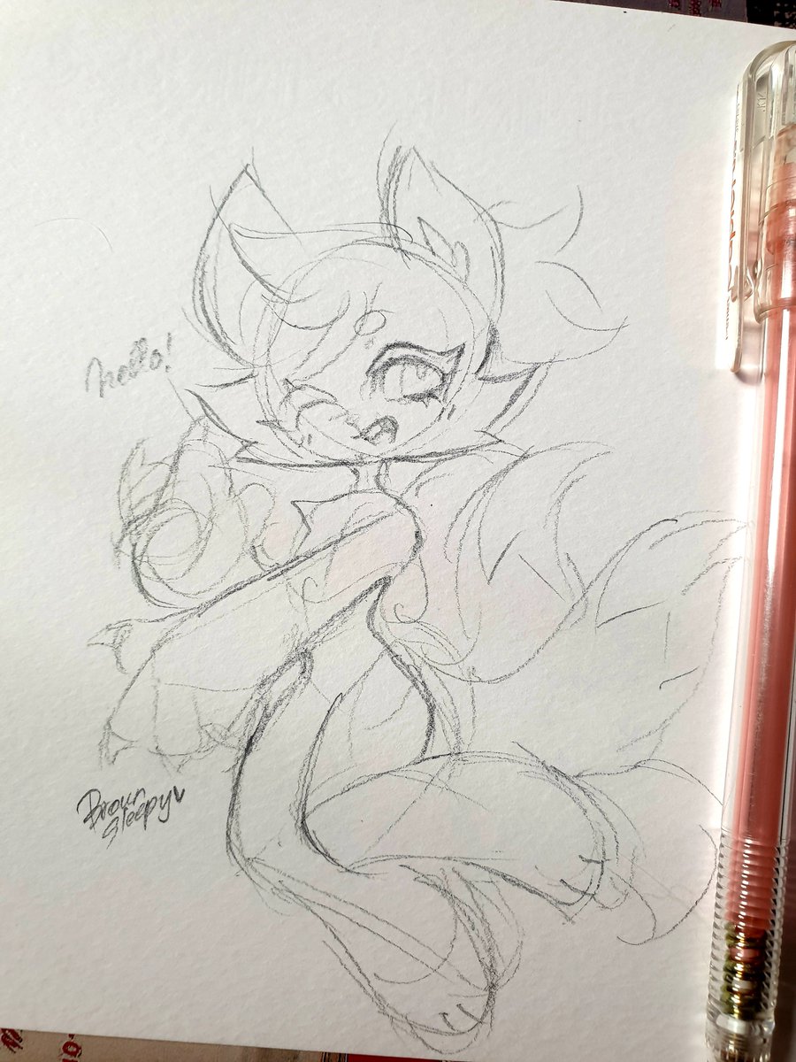 Kimiko sketch WIP of upcoming art for <a href="/Kawaiiwolfkun/">Mike-kun</a> raffle! 
#FortniteFanart #KimikoFiveTails