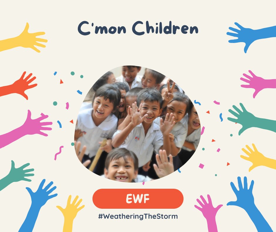 "C'mon Children" - let's talk family preparedness! Kids need age-appropriate emergency plans, comfort items in go-bags, simple jobs during emergencies, practice with family drills. 
Make it engaging, not scary! 
#EWF #Preparedness