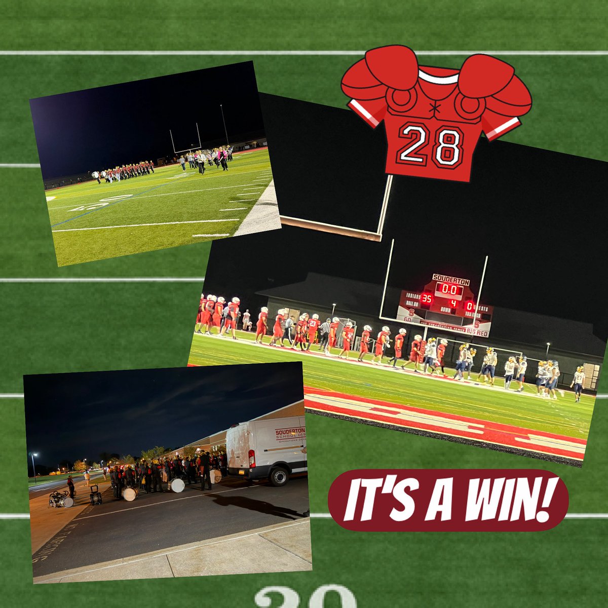 It’s a WIN for Souderton! Thanks for coming Cheltenham!
#soudertonbigredmarchingband 
#tunedin2025