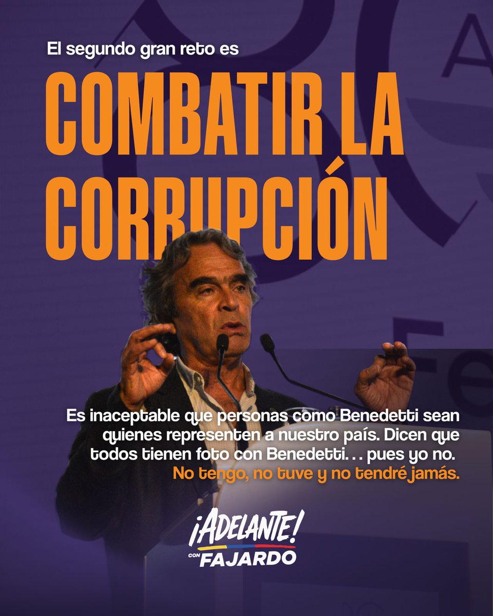 #ElNuevoFajardo. Un gran reto es Combatir la corrupción. #AdelanteConFajardo