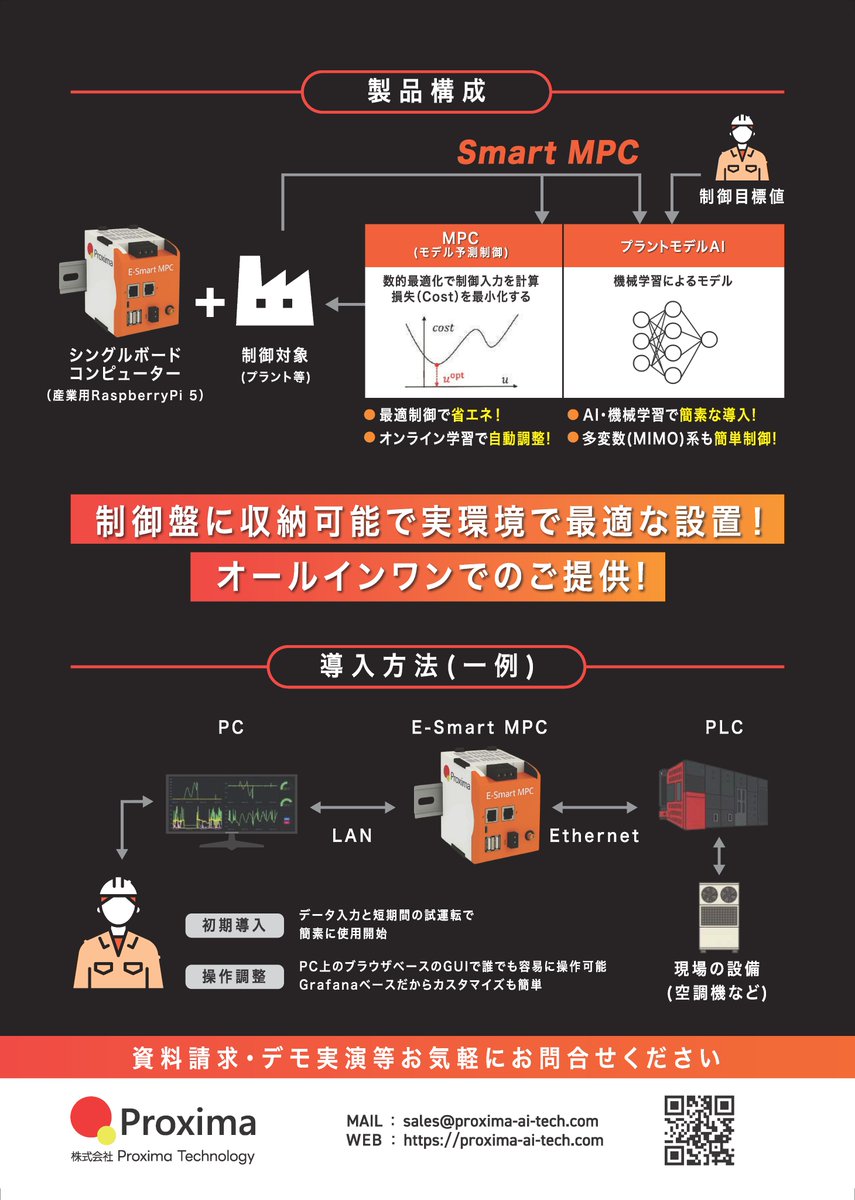takuya_fukatsu's tweet image. 制御AIプロダクト「E-Smart MPC」のチラシをアップデートしました!
内容は変わらないけど、ビジーさは減らせられたかな?と思います!
あとは、わかりやすいカタログと取扱説明書を作っていきたいですね~
prtimes.jp/main/html/rd/p…