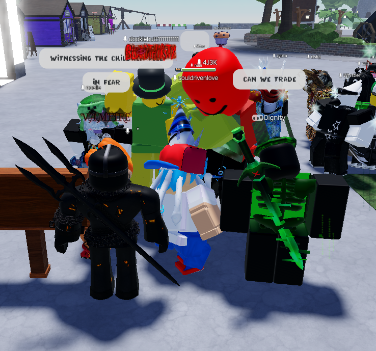 ZnacheDude's tweet image. dude i literally had to revive my twitter just to post this screenie i got with souldrivenlove (yes the groomer who worked on forsaken) because they joined booth game and i was there lmao #forsakenroblox #homicidalporkchops