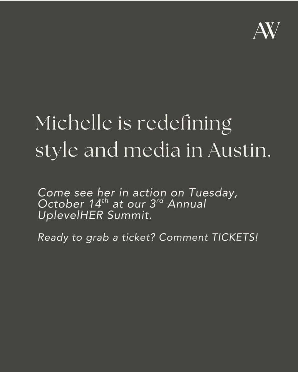StylistMichelle's tweet image. SO EXCITED and HONORED to be a part of the Austin Woman Magazine lineup for the UPLEVEL HER event! 🤩 #austinwomanmagazine 
#uplevelher 
#authenticleadership 
#trenddisruptor #austinchangemaker 
#womeninmedia 

(TICKETS: atxwoman.com/uplevel-her/)