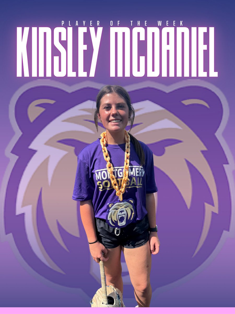 This week’s Player of the Week is Kinsley McDaniel! She has shown an incredible amount of grit and focus. No matter the situation, she locks in, pushes through, and sets the tone for her team. Proud of the effort and determination she brings every day! #BuildChampions #BeABear