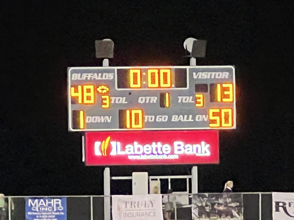 Final Score
Prairie View 48
Burlington 13
The Buffalos will play their first road game of the season next week at Humboldt!