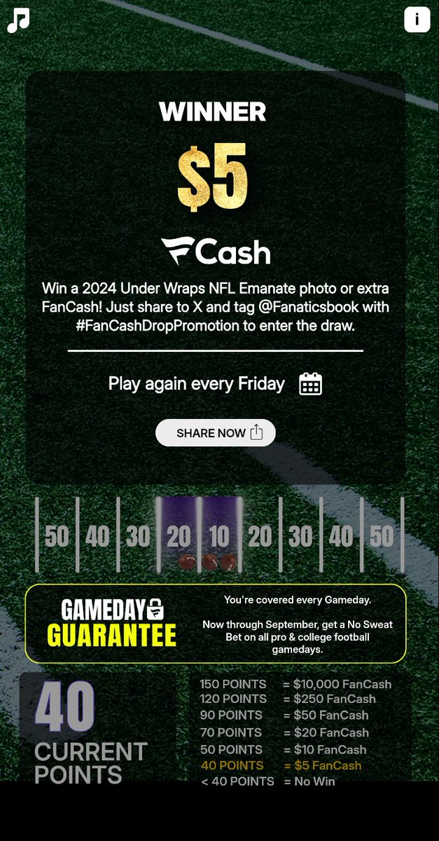 Heathershubby91's tweet photo. Play the #FanCashDropPromotion today
https://t.co/pAZ0Cxrun0 https://t.co/6C0qVVheUJ