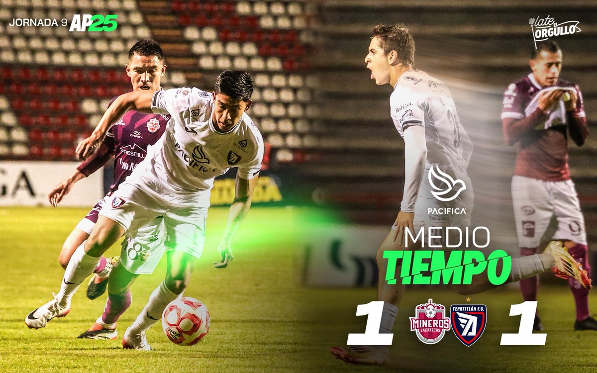⛏️ MIN 1-1 TEP ⛰️

⌚️46’ | Ya comenzó la segunda mitad, así va el marcador en Zacatecas.

#LateElOrgullo