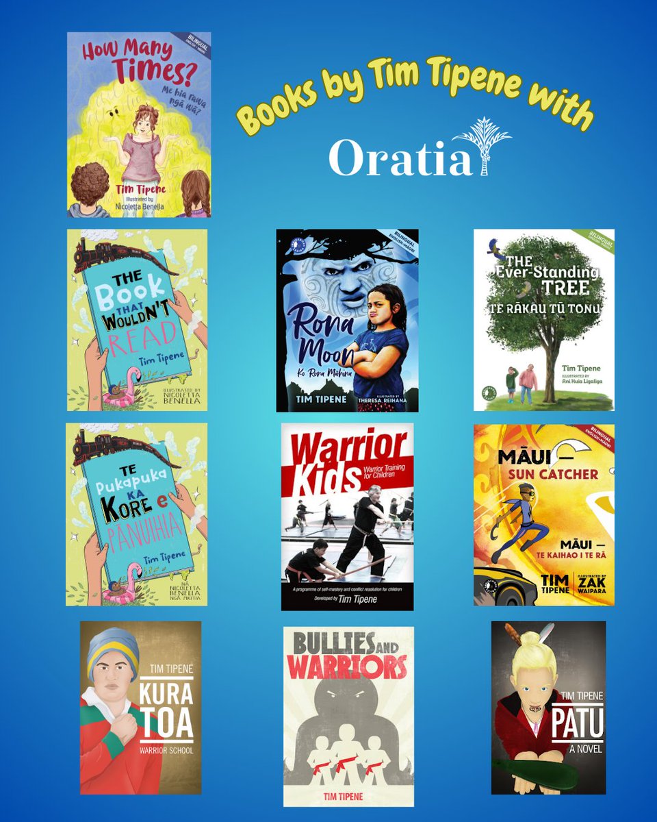 OratiaBooks's tweet photo. Books by Tim Tipene with Oratia https://t.co/dIcVNkkJ5z
#oratiabooks #reomāori #pukapuka #bilingualbooks @TimTipene @reomaori #nzbooks @Schoollibsnz @NZBooklovers @KeteBooks @tepoumuramura https://t.co/dKFLoNWzii