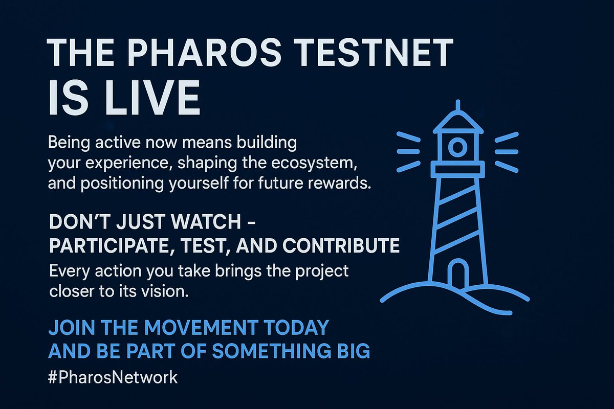🚀 The Pharos Testnet is live, and this is your chance to shine!
Being active now means building your experience, shaping the ecosystem, and positioning yourself for future rewards. 🌐✨

👉 Join the movement today and be part of something big.
#PharosNetwork #Testnet #crypto