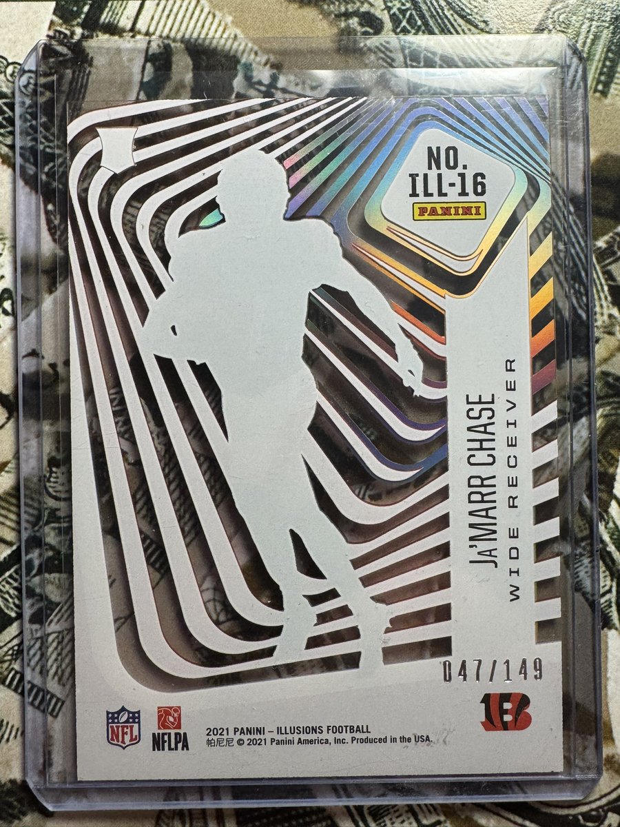 $25 shipped

2021 Panini Illusions - Illusionists - Red # ILL-16 Ja'Marr Chase RC # /149

<a href="/CardPurchaser/">Card Purchaser</a> 

#football #tradingcards #bengals