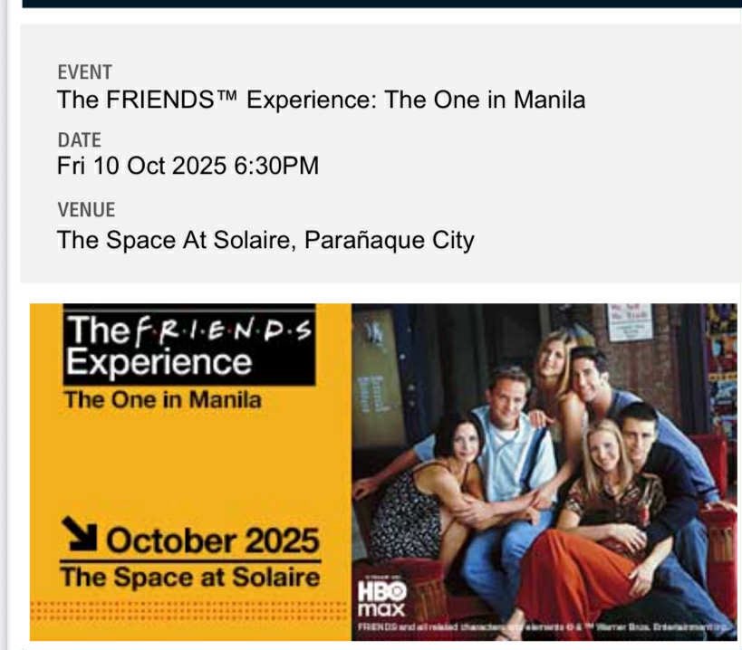 mingyuzza's tweet photo. WTS LFB 

2 THE FRIENDS EXPERIENCE VIP TICKETS
Oct 10, 2025 6:30 PM
(orig price 3703)

SELLING 3K EACH ONLY!!!

rfs desperate got it as bday gift but cant go kc ng oct10 🥹🥹🥹🥹

dm me pls bilhin nyo n!! 🫶 https://t.co/MSgG6BdUD1