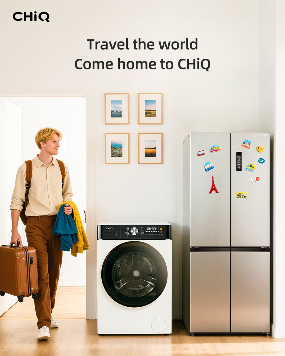 GlobalCHiQ's tweet image. This World Tourism Day, come home to freshness. 
After every journey, we’re here to keep your travel moments fresh and ready for the next adventure. 🧳

#CHiQ #SmartwithStyle #TravelWithCHiQ