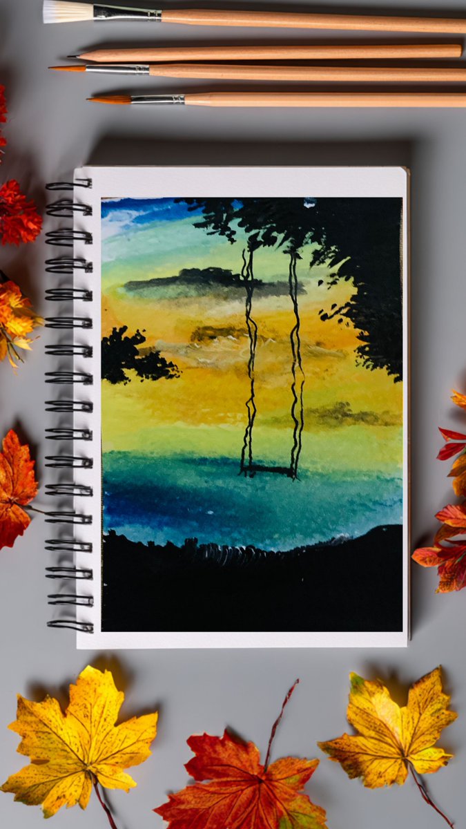 thanu_dil269's tweet photo. A swing under a glowing sunset ๐
๐จ
Peaceful, nostalgic & easy for beginners to paint.
๐บ Watch here โ https://t.co/CBv9l9Dmu9
#sunsetpainting #swingart #acrylicart https://t.co/xUijSUQpwe