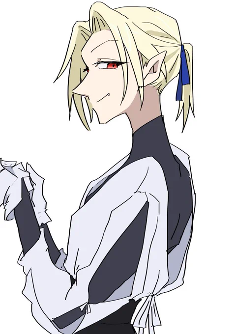 見かけた袖スリット服が着せたかったのでアンリくん