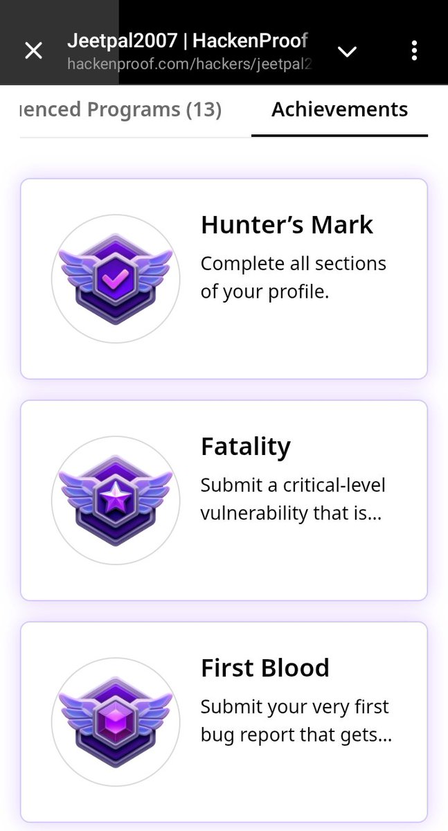 Mr_mars_hacker's tweet image. I have 3 badges on @HackenProof cool. Now time to achieve remaining one soon