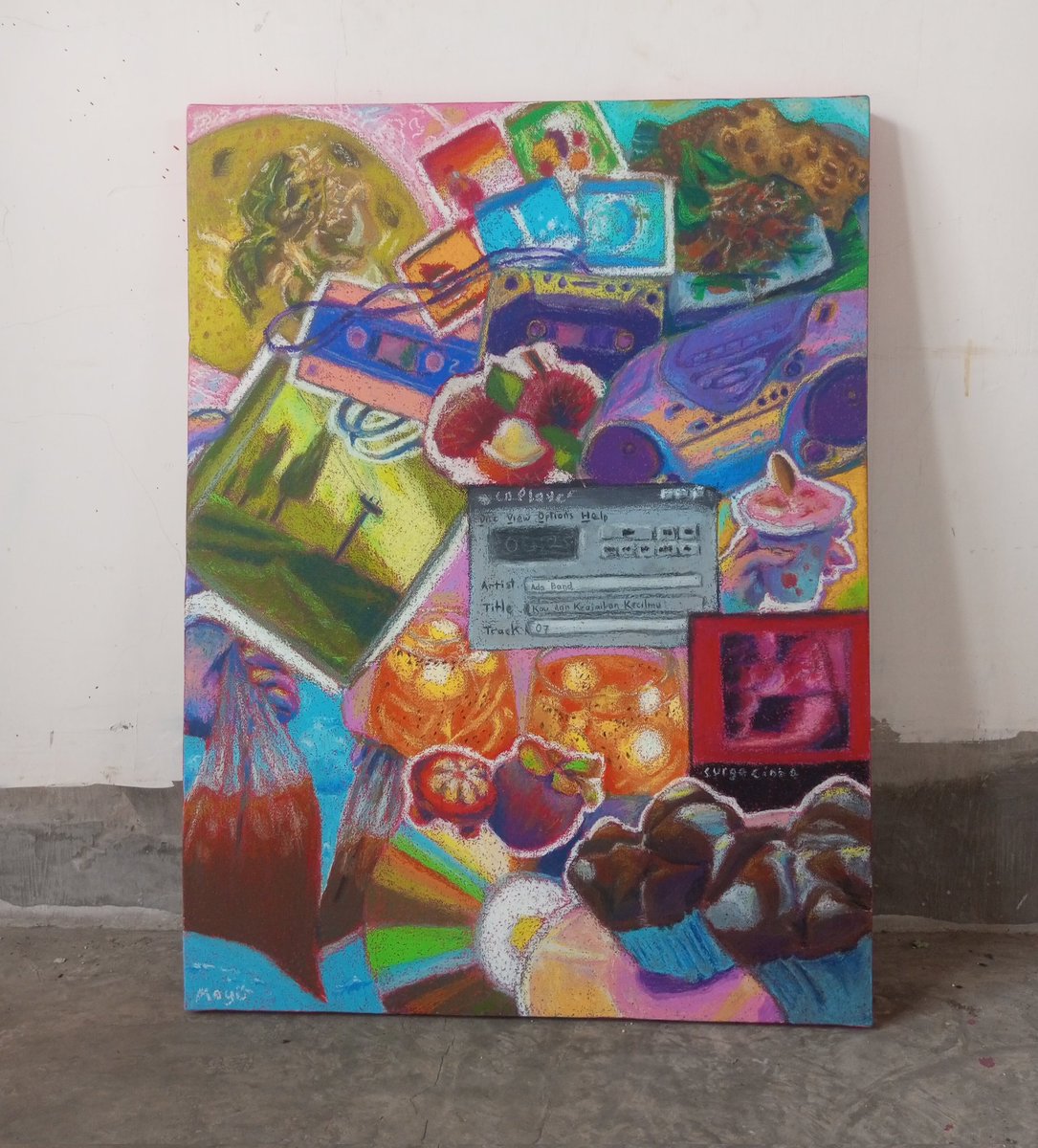Judul : 2000's Core Memories
artist : mayii
tahun pembuatan : 2025
media : oil pastel on canvas
Ukuran 60 cm x 80 cm
harga : 7.000.000 

Info lebih lanjut bisa hubungi 089505069637

#artidn #oilpastel #painting