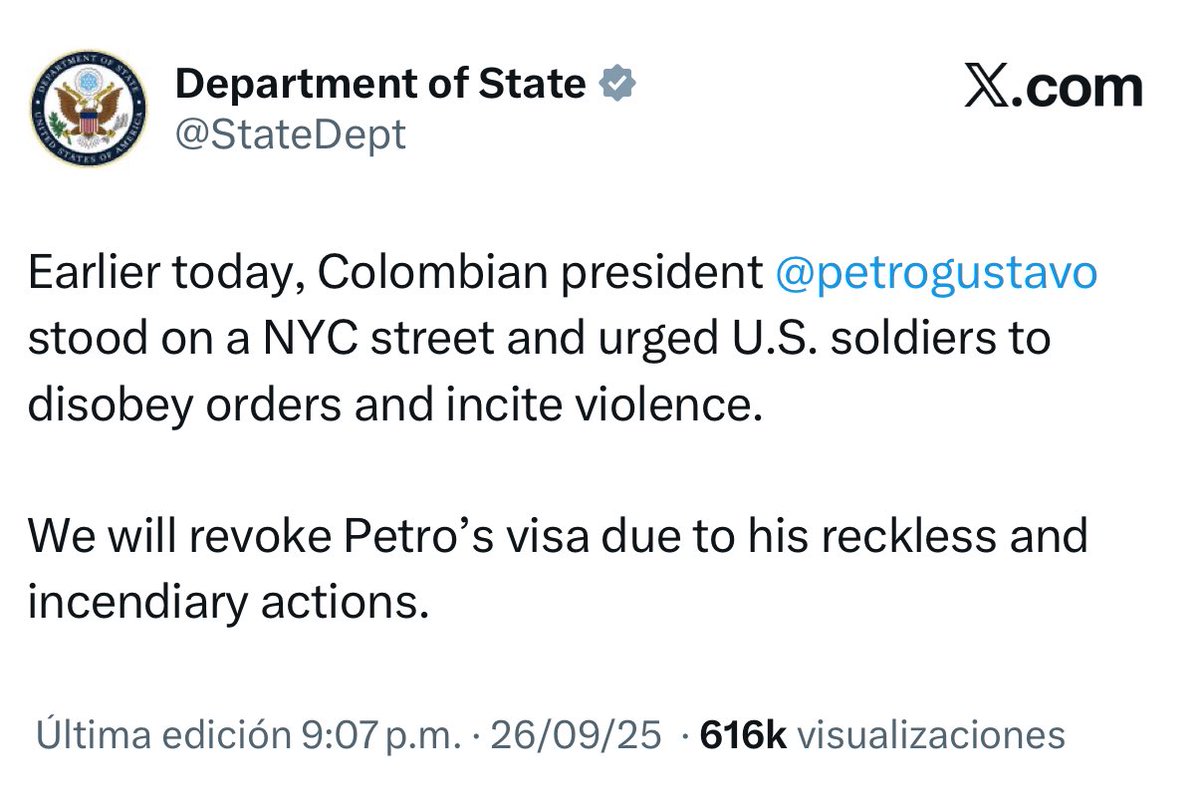 Respaldamos la decisión del Gobierno de los Estados Unidos. En el camino sigue el pedido de extradición de los socios/amigos narcotraficantes y heredero de las FARC. 

<a href="/petrogustavo/">Gustavo Petro</a> <a href="/StateDept/">Department of State</a> <a href="/USEmbassyBogota/">US Embassy Bogota</a>