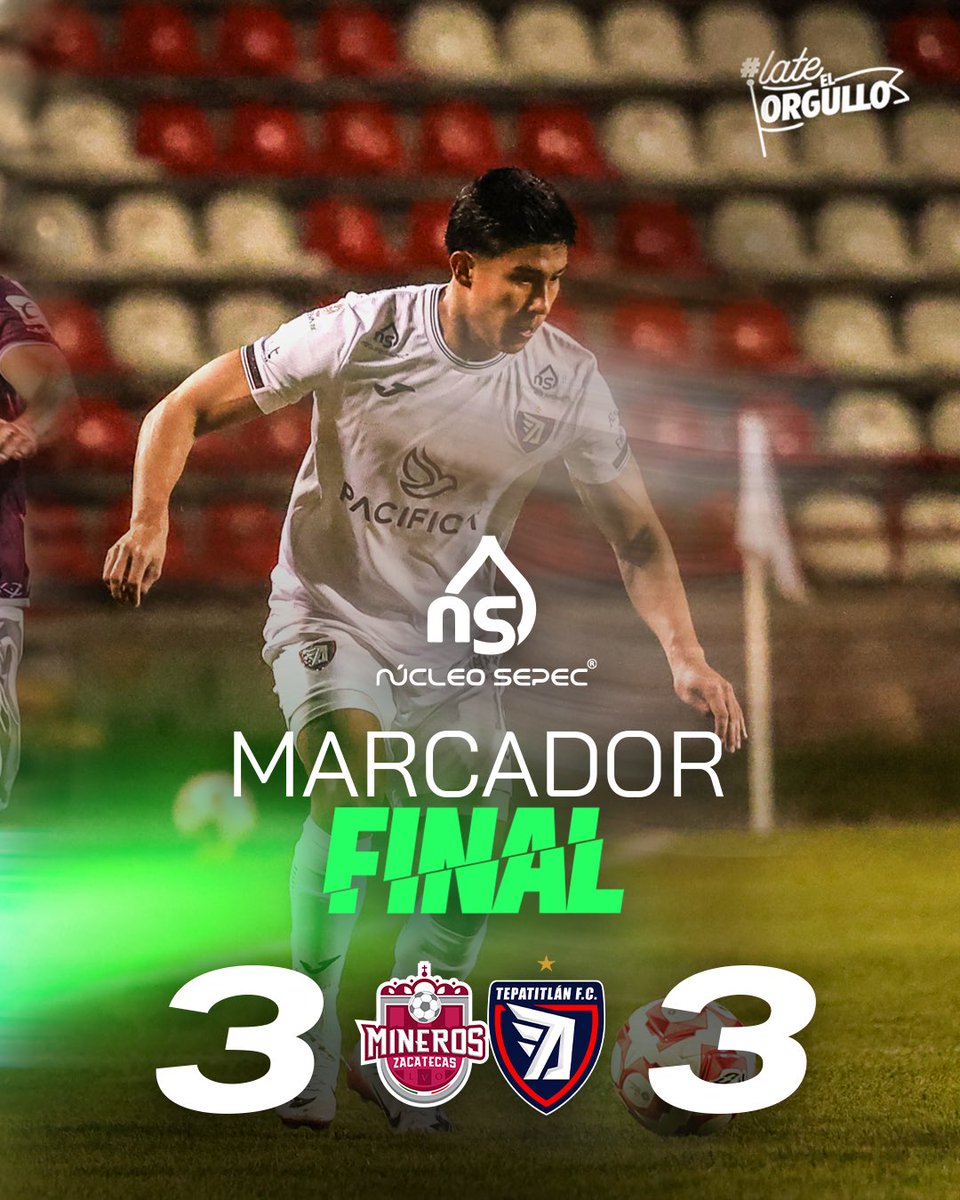 ¿Rendirse? NUNCA 💪

Este equipo tiene corazón, tiene alma y mucho orgullo Alteño 🫀

Sumamos un punto en Zacatecas. 

#LateElOrgullo