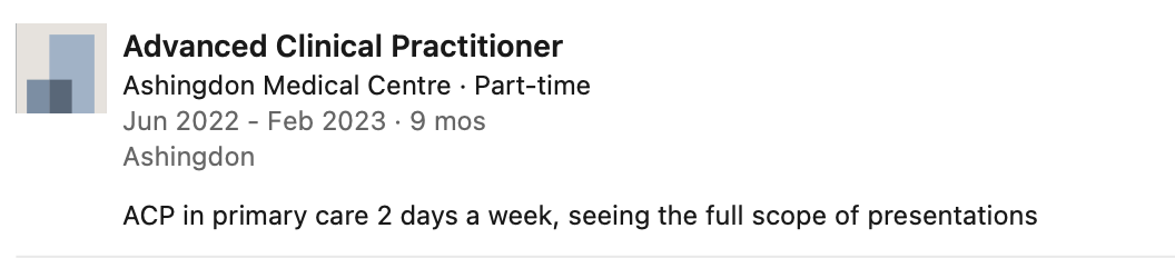 'Consultant Practitioner in Emergency Medicine'
