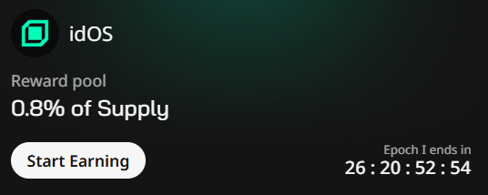gidOS

<a href="/idOS_network/">idOS</a> Pre-TGE campaign is now live on @wallchain_xyz  

➡️ Total Reward: 0.8% of supply
➡️ Epoch 1: Currently running, ends on October 24th, with 0.4% of supply
⏺️Rewards Distribution:
  → Ranks 1–150 : 60% of the pool
  → Ranks 151-500: 35% of the pool
  →