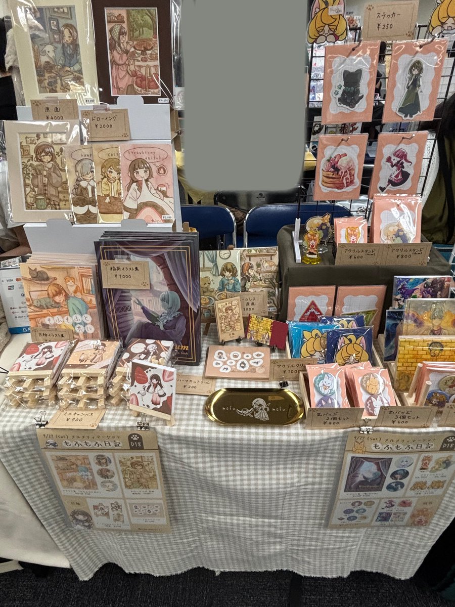 メルメリィ設営完了しました！
よろしくお願いします(⋆ᴗ͈ˬᴗ͈)”

 #メルメリィマーケット