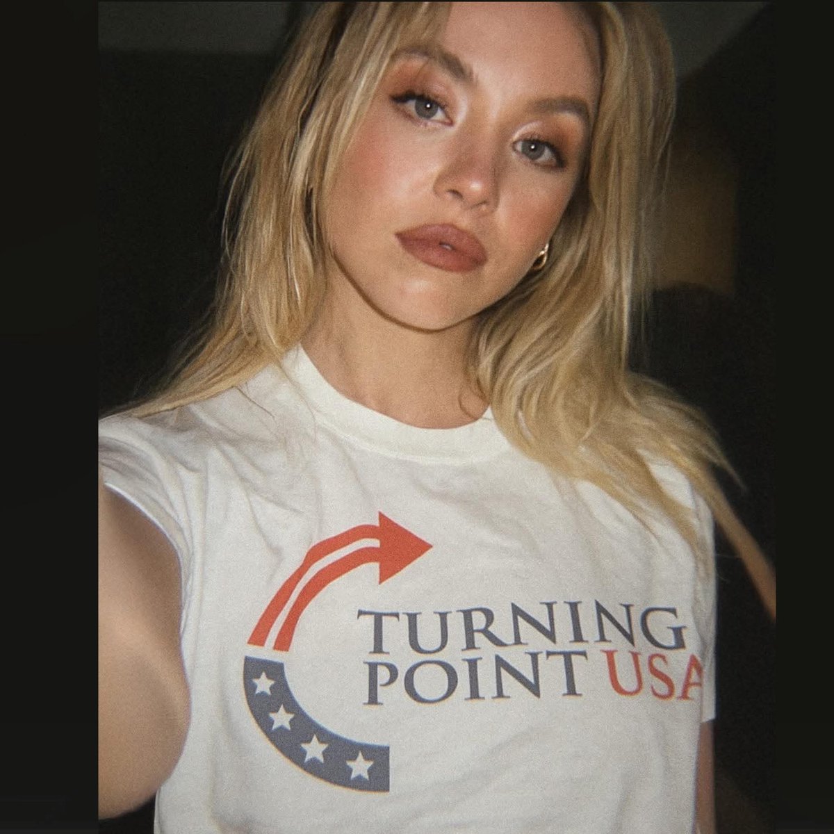 Sydney Sweeney. Now tell me, when you were a teenage boy, would you have picked that, or some weirdo with purple hair tattoos and shit in her face?  This is how America wins itself back.