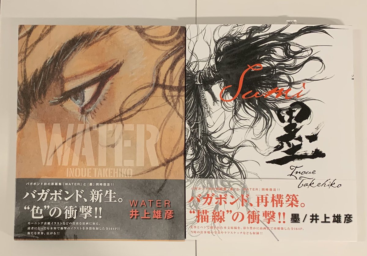 大きいサイズで大迫力！ 『バガボンド』画集！！ 『墨』と『WATER』が