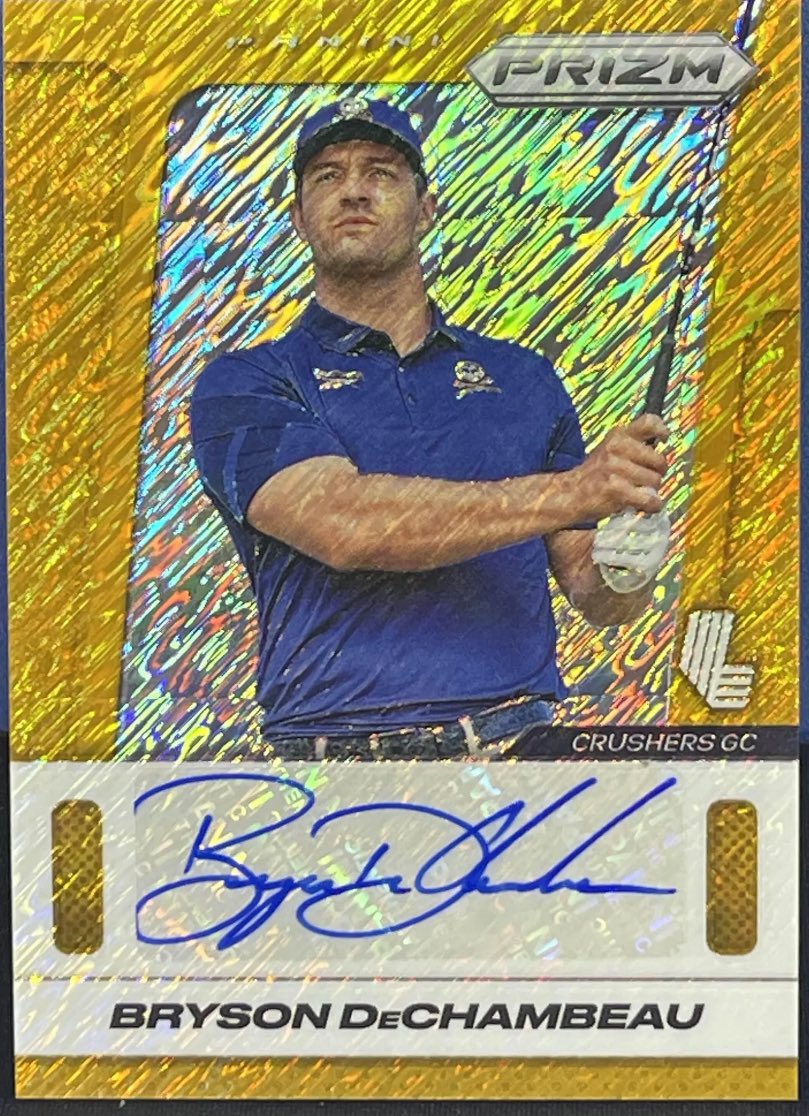 mblum16's tweet photo. @SportsCardInv Possibly this one 2/3! Or Ian Poulter 3/3 gold shimmer auto.  And just got my first 1/1 gold vinyl (Tyrell Hatton) https://t.co/D2z6S3sz7Z