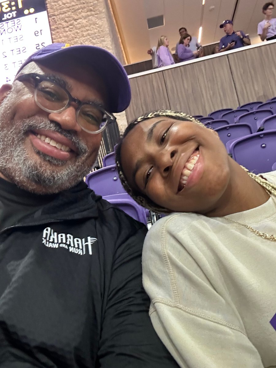It’s so great to see my baby girl again, and now she’s a full grown college woman! But she’s not too grown to take her dad to a Kansas State volleyball game and to escort him to his first Kansas State football game tomorrow(Go Cats!) It’s great to see Rita again!!