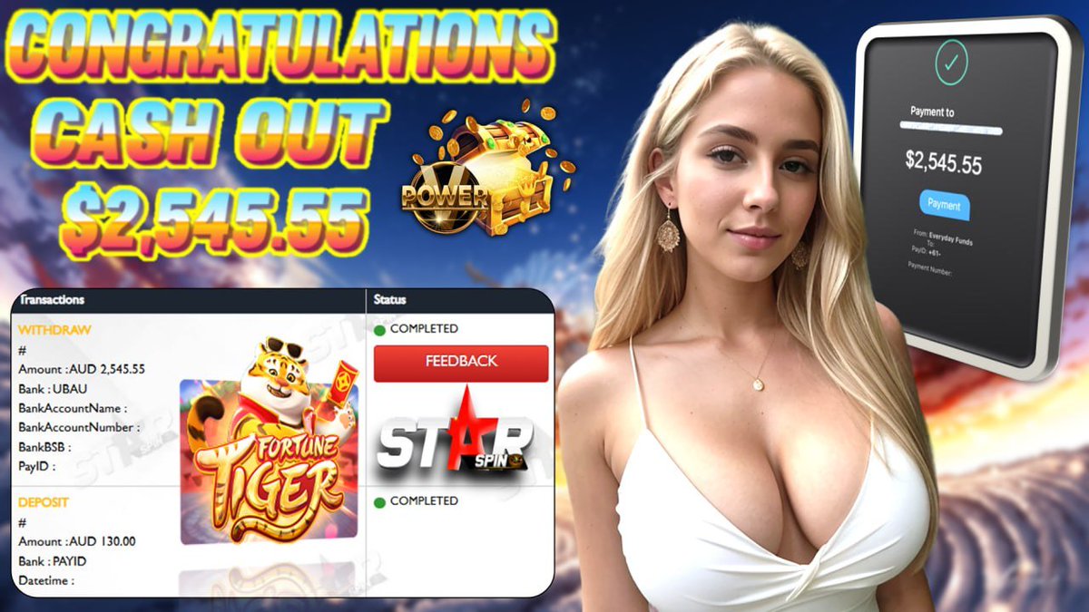 ✨ StarSpin996 – Australia’s #1 E-Wallet Platform! 🇦🇺
🌟 Congratulations to our Lucky Star! 🌟
🔥 Another big win from our trusted platform!
🎮 Platform: VPOWER
🎰 Winning Game: FORTUNE TIGER
💰 Deposit: A$ 130.00
💵 Withdraw: A$ 2,545.55
💎 Your big break could be next!💎
