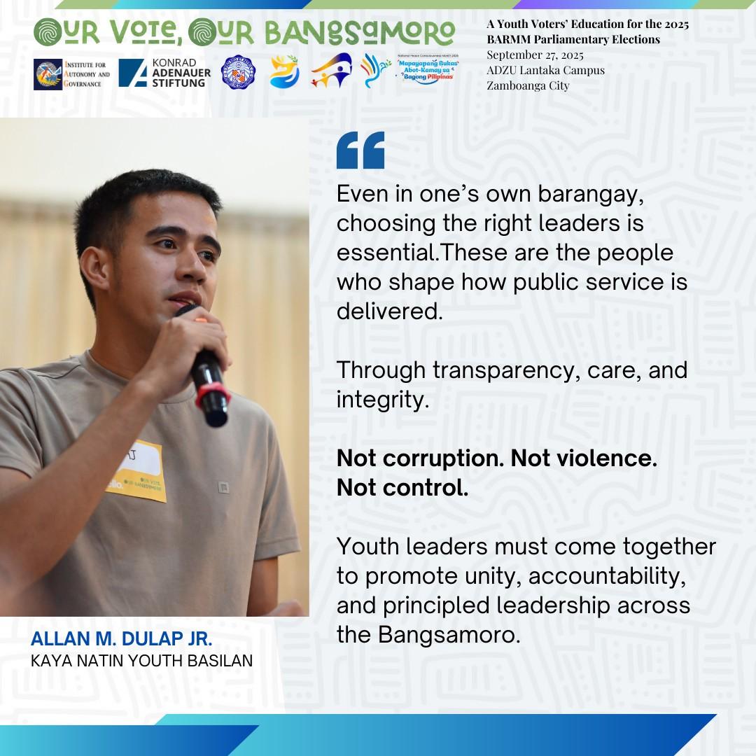 We are in Zamboanga City where young voices are in focus at the IAG, Ateneo Peace Center and <a href="/kasphilippines/">KAS Philippines</a> forum for political empowerment.
