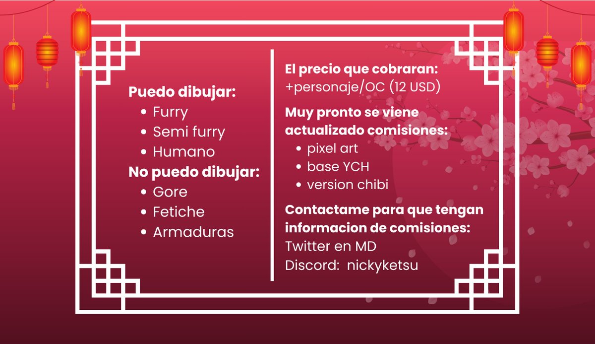 Commissions open!

I've been working on creating commission tables, and it's finally available. Contact me. It's in my Discord bio or via DM on Twitter. I'll respond as soon as I can and send you information about the terms and conditions! 💛

(ESP⬇️)
#Commission #furryartist