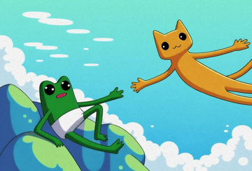 cwatmemes's tweet photo. A friendship with no limits.🐸😺🤝
#CWAT #FrogAndCat https://t.co/O4D0iOuv6W