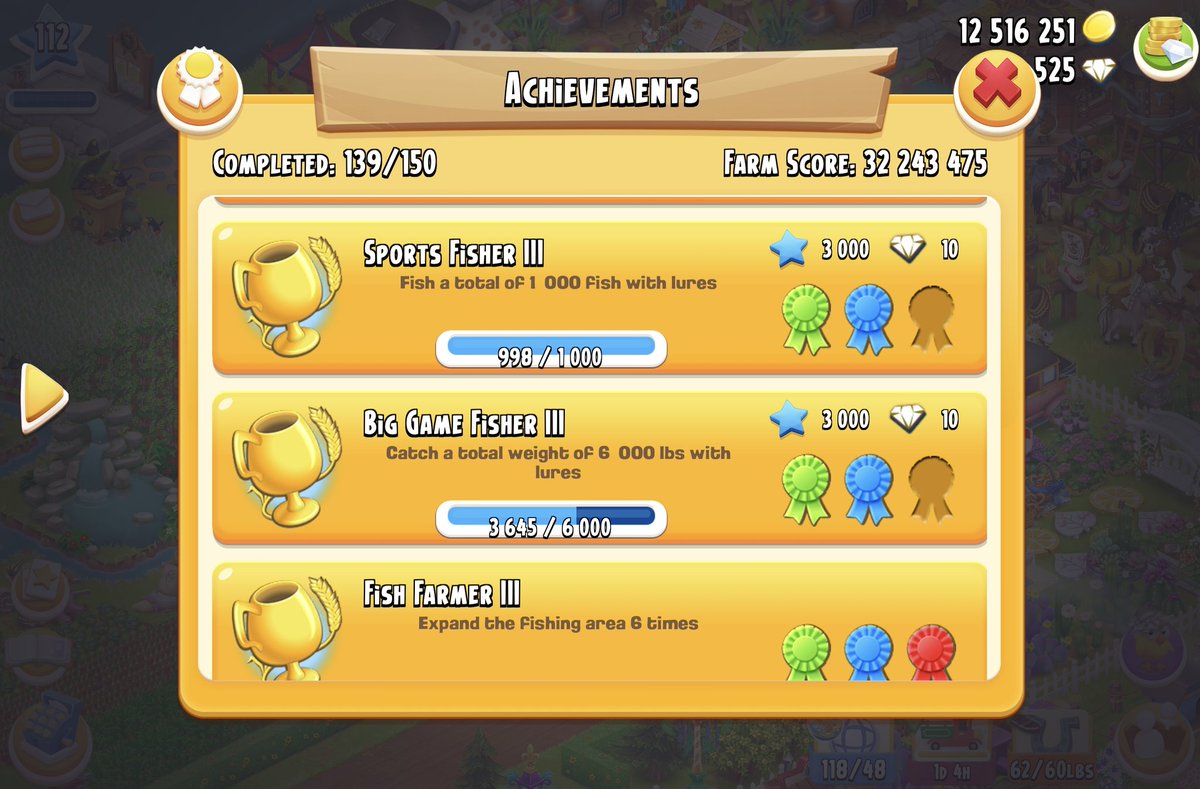 si pemalas mancing ini bela-belain ambil task mancing demi menyelesaikan achievement ini XIXIXIXIXI
walau entah yg achievement bawahnya kapan bisa kelar 😪

mumpung power derby yakan, mancing cm butuh 60lbs 😂