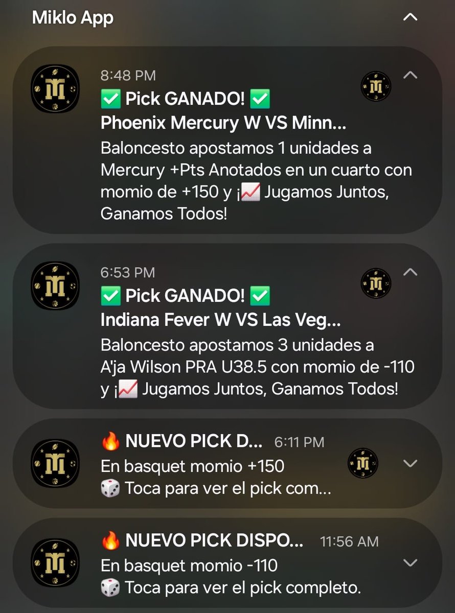 Tigpha's tweet image. A la Bestia Raulito!!
+150 ✅️
+275✅️
-110 ✅️

Perfectos en el #TigphaVIP
Estos Playoffs de @WNBA
Nos estan dando mucho dinero!

Llantas &amp;amp; Rines para la Tacoma ✅️
Camper ✅️
Y lo mejor y mas chinganos que muchos estan ganando conmigo

Shauuu 🎉🎉🎉