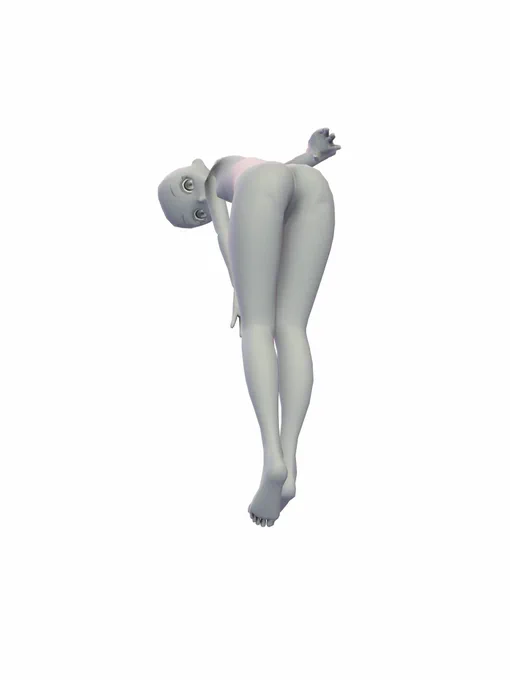 【メイキング】 ちゃんと残してなかったので、3Dモデル〜線画までの過程になります。 最初は自力で素体描こうとしたんですが、ポーズ難しすぎたので今回は3Dモデルでポーズ作ってからそれを下敷きにして描き上げてます。 あと、1万いいねありがとうございました! BIG感謝です!!