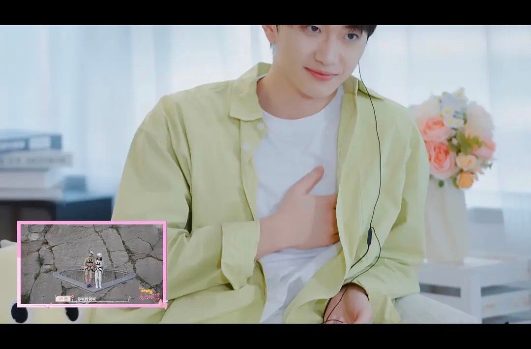 MOMAYForever's tweet photo. เฉินเกอเขินหนักมาก😊 #HeartSignalS8  #LeYuan #เล่อหยวน https://t.co/BmmMeuGb6M