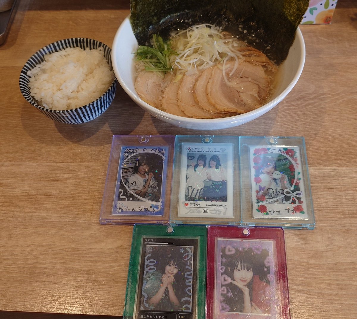 ゆりあ、こはる、いろは、はな、塩チャーシュー麺だよ...