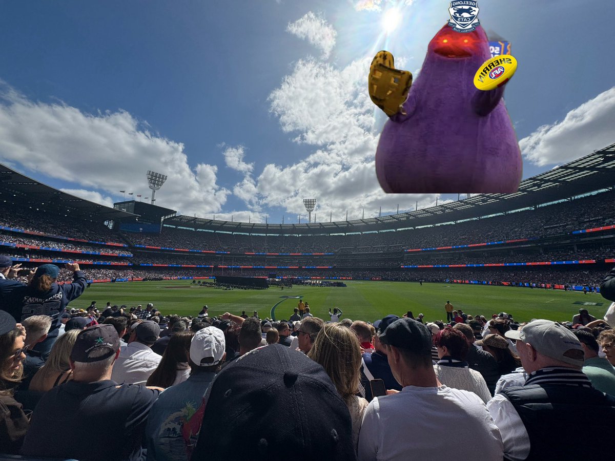 Once more. For the season. For the year. 
The GAY GRIMACE GEELONG CATS ARE HERE 

Grimace I see what you have done for others….🤲🏾🤲🏾
#AFLGrandFinal #WeAreGeelong