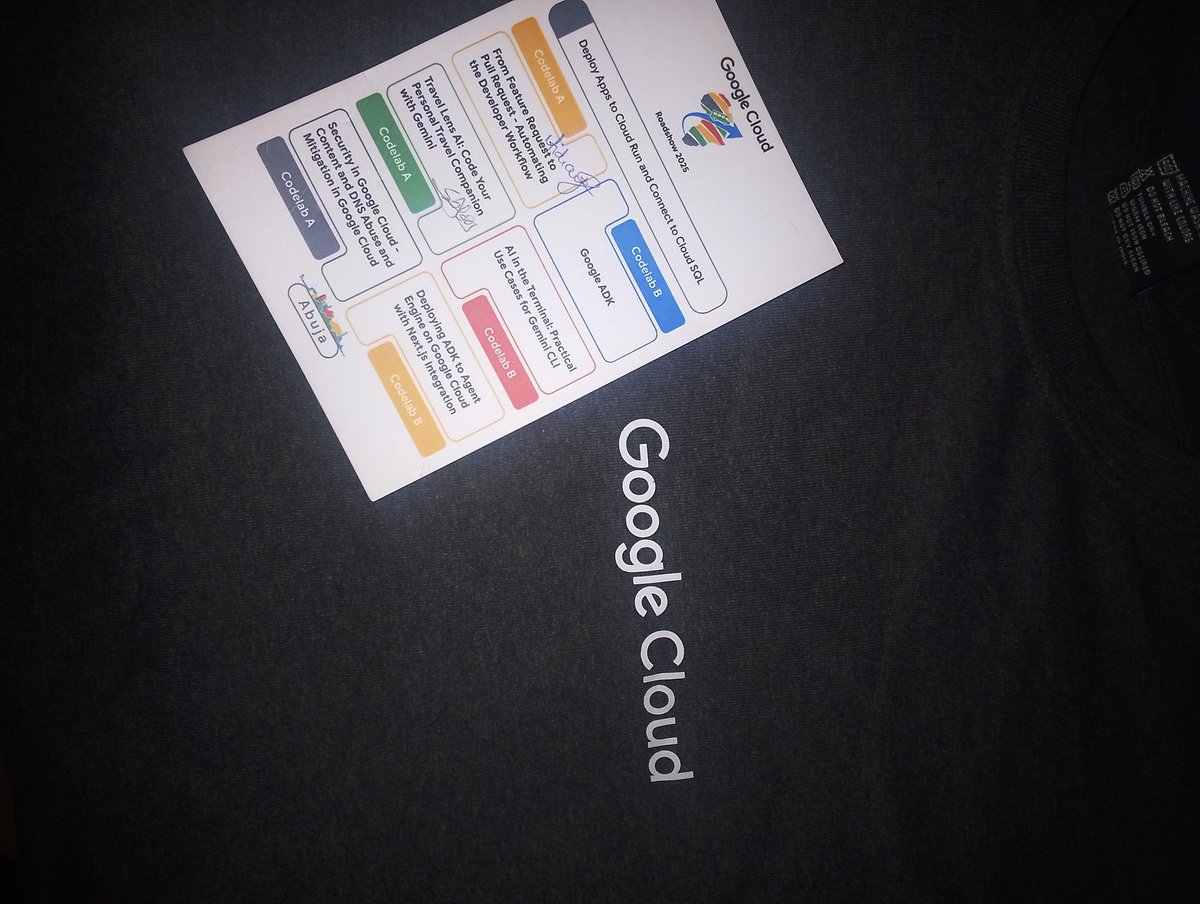 alao_eniola_eun's tweet image. All Roads Lead to the Cloud 🚀
Ok, maybe not actual roads 😅 but the workshops showed how AI powers smarter dev workflows, from Cloud Run deployments to automating feature pull requests.
Thanks @GDGMinna @gdgoc_futminna 🙌 & @gdgabuja
#GoogleCloudRoadshow2025 #DevFest